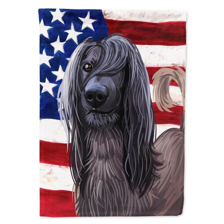 Carolines Treasures Taigan Dog American Canvas House Flag - 28 x 0.01 x 40 in. CK6732CHF